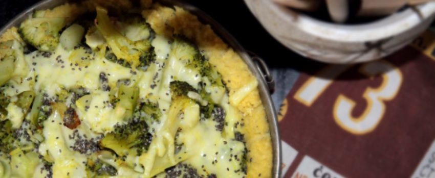 Bezlepkový quiche s brokolicí a chia semínky